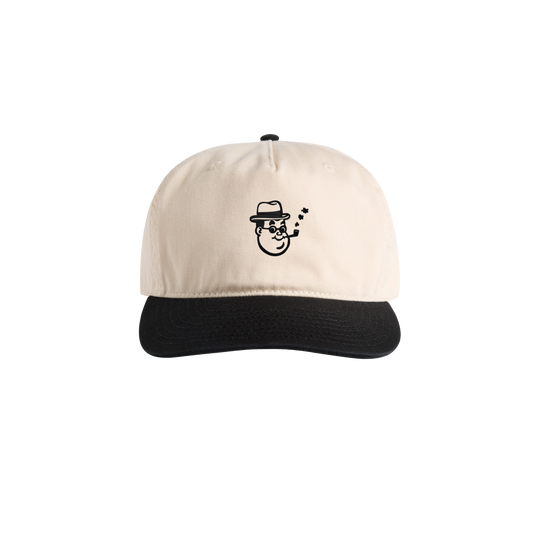 "Smoking Detective" Embroidered Hat - Black